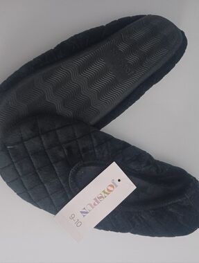 JoySpun Black Ballet Slippers Sz 9 10
